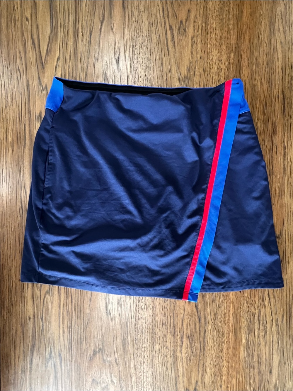 Navy Callaway Skirt with Blue and Red Stripe
